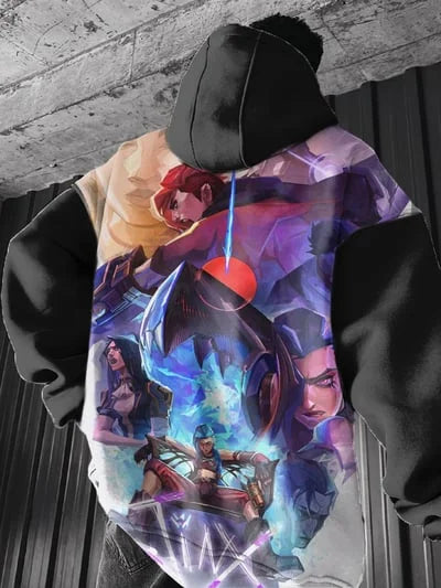Jinx Full Print Hoodie - Fashion, League of Legends, Arcane - Eden of Clothes