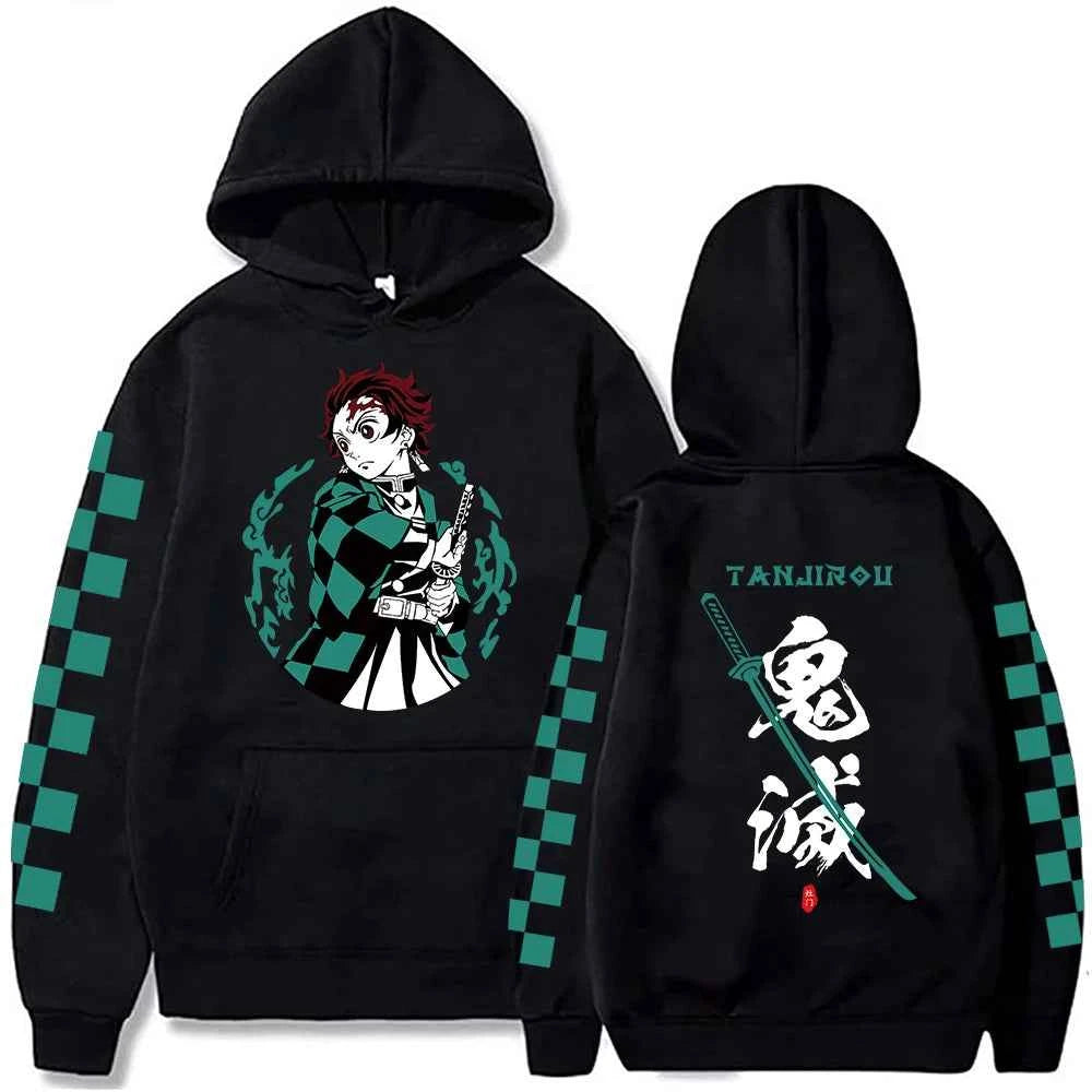 2025 New Anime Men's Demon Killer Hoodie Comic Streetwear Pullover Hoodie Long Sleeve Cotton Large Size Loose Hooded Sweatshirt