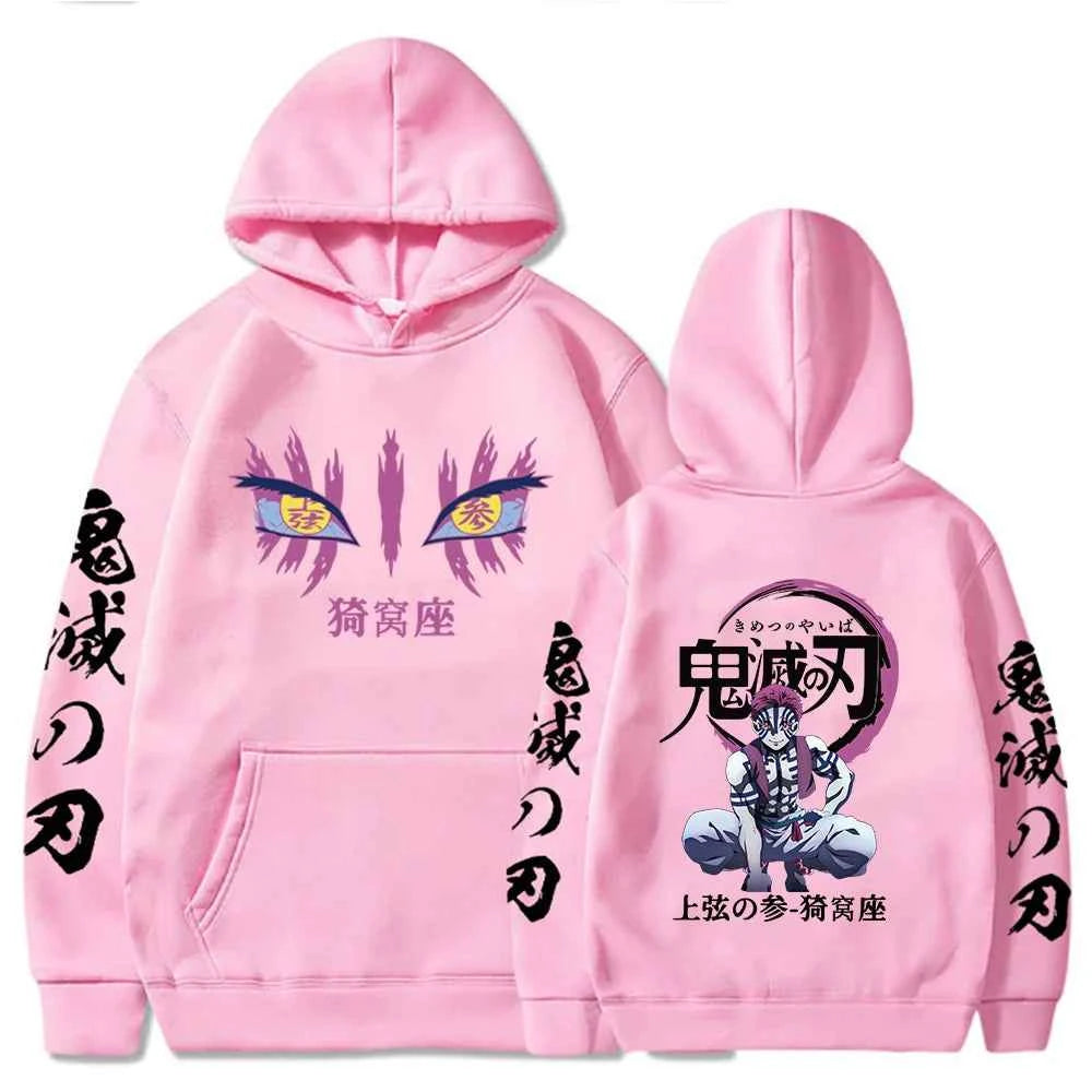 2025 New Anime Men's Demon Killer Hoodie Comic Streetwear Pullover Hoodie Long Sleeve Cotton Large Size Loose Hooded Sweatshirt