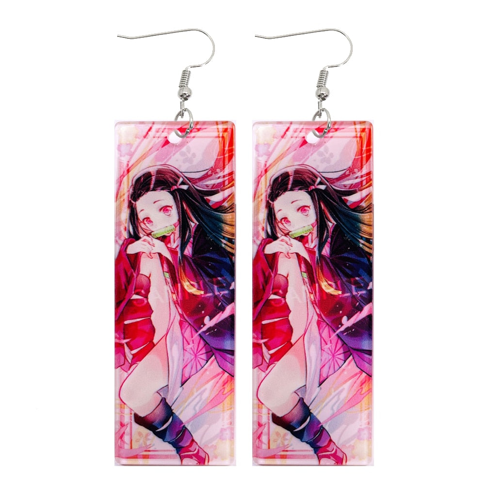 Anime Inspired Earrings - Demon Slayer Earrings - Eden Of Clothes