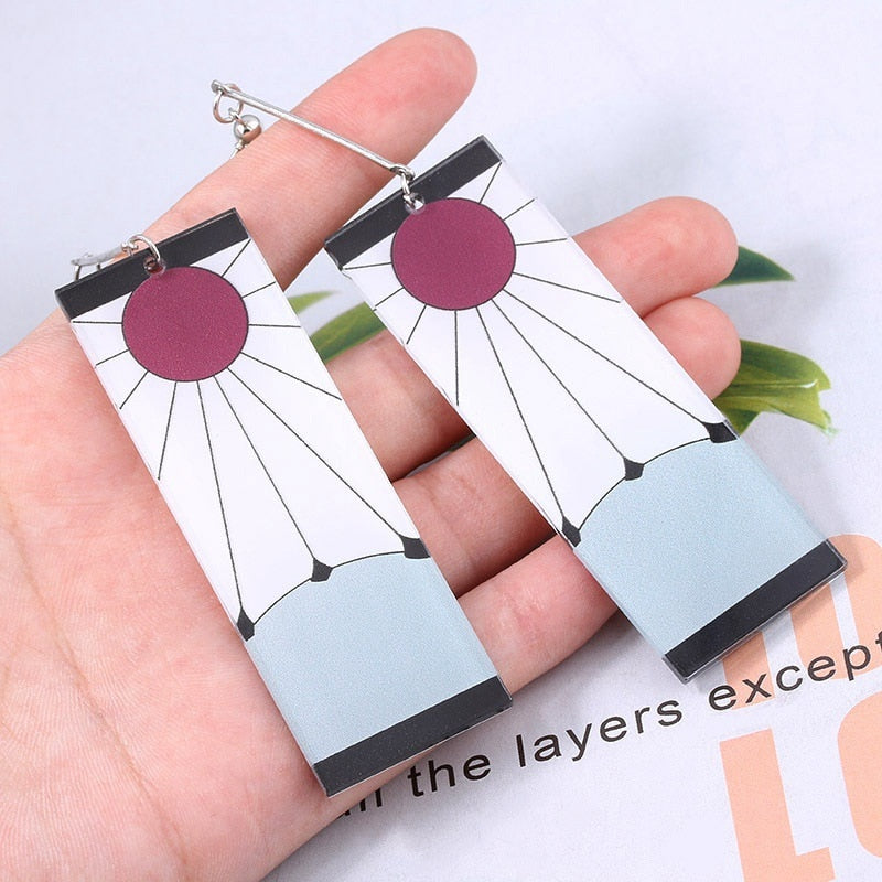 Acrylic Tanjiro Earrings - Jewelry