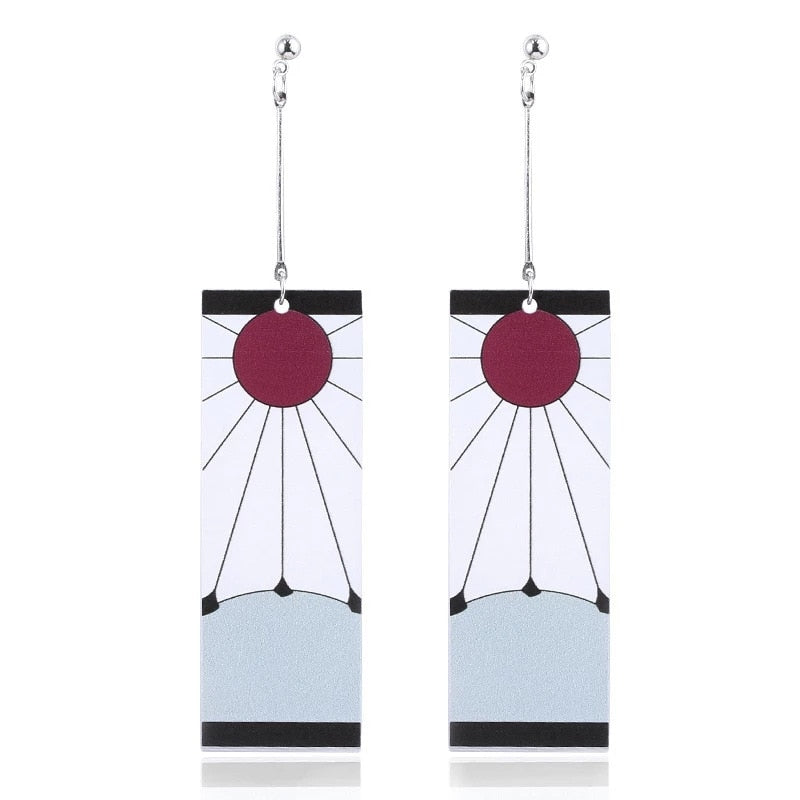 Acrylic Tanjiro Earrings - Jewelry