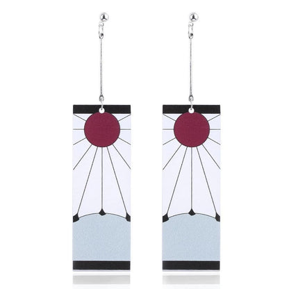 Acrylic Tanjiro Earrings - Jewelry