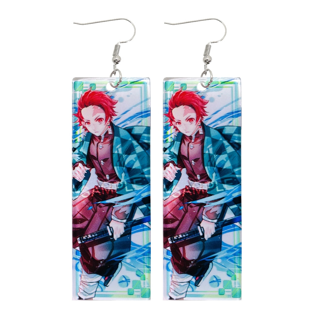 Anime Inspired Earrings - Demon Slayer Earrings - Eden Of Clothes