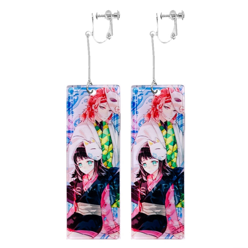 Acrylic Tanjiro Earrings - Jewelry