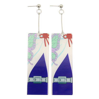 Acrylic Tanjiro Earrings - Platinum Plated - Jewelry