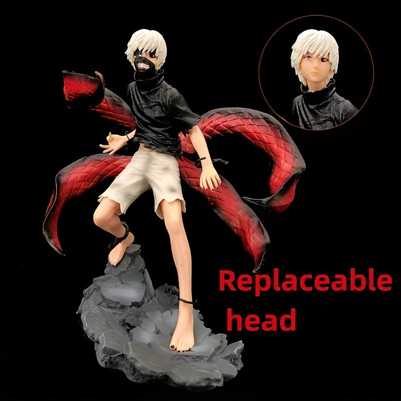 Anime Action Figure with Interchangeable Head and Dynamic Tail Accessory - Premium PVC Collectible Statue Cool Male