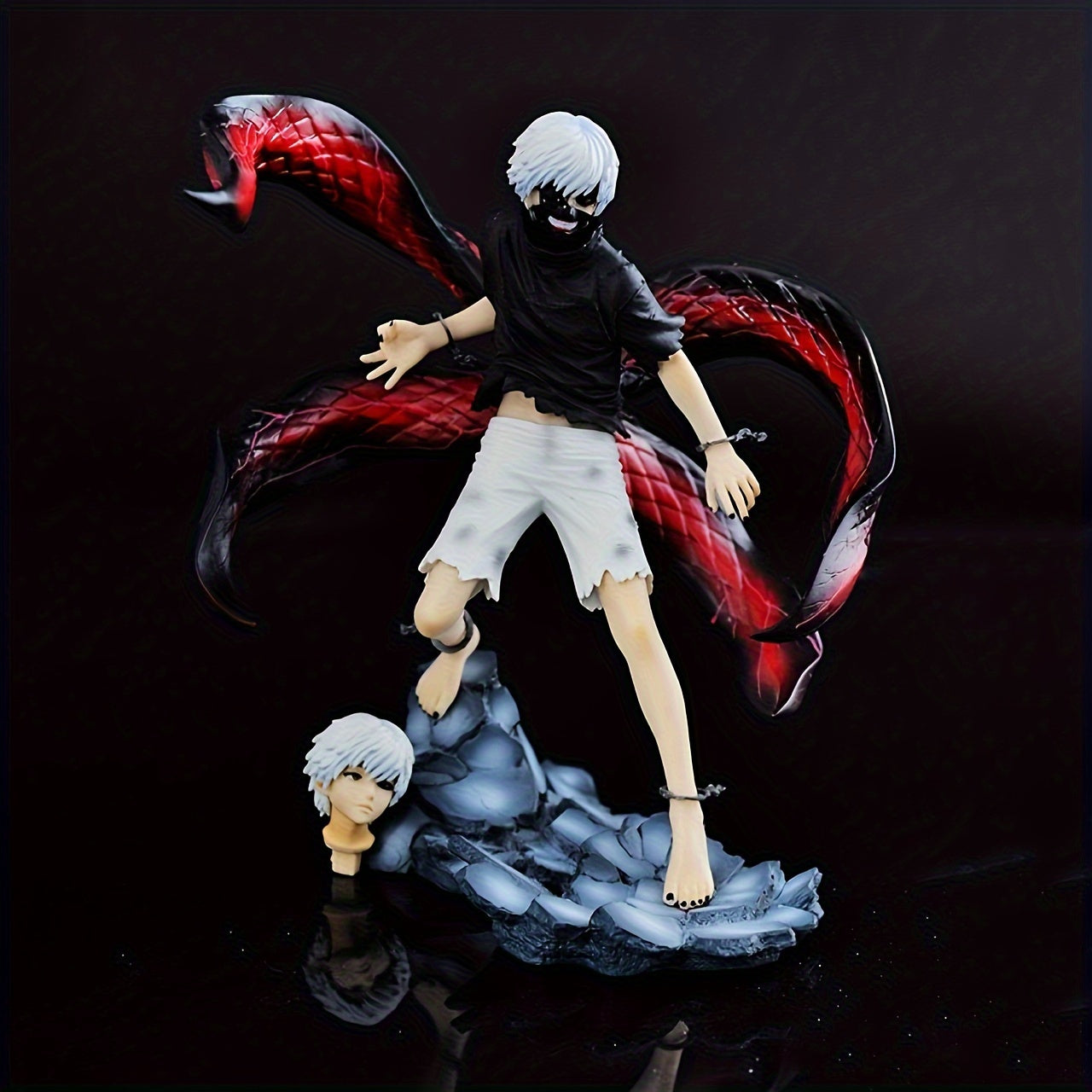 Anime Action Figure with Interchangeable Head and Dynamic Tail Accessory - Premium PVC Collectible Statue Cool Male