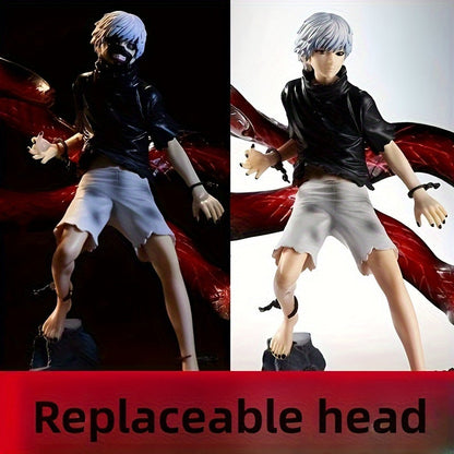 Anime Action Figure with Interchangeable Head and Dynamic Tail Accessory - Premium PVC Collectible Statue Cool Male