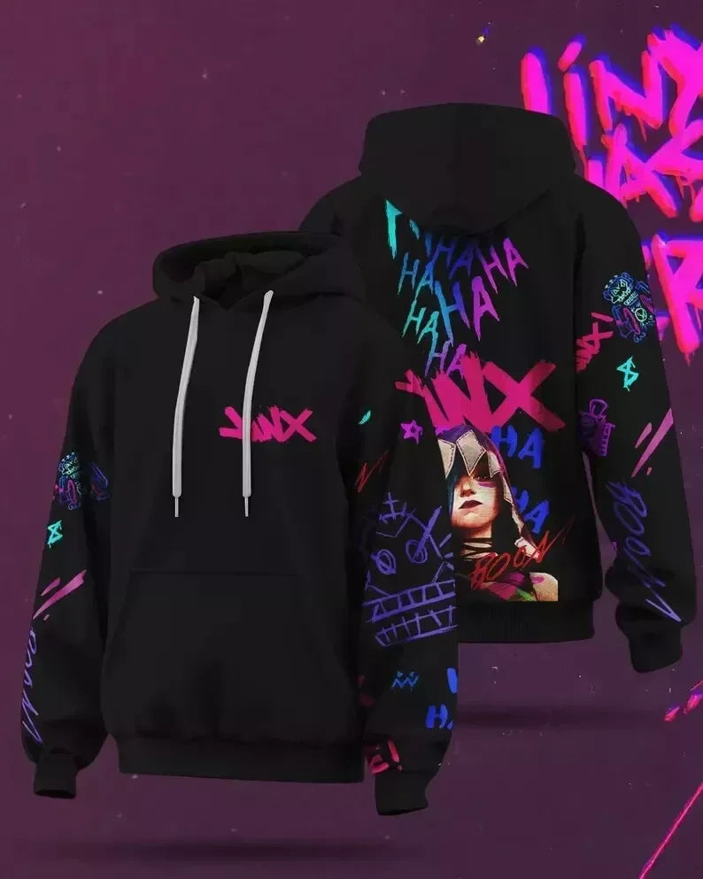 Anime Arcane League Jinx Hoodies - Design 1 / S - Hoodie