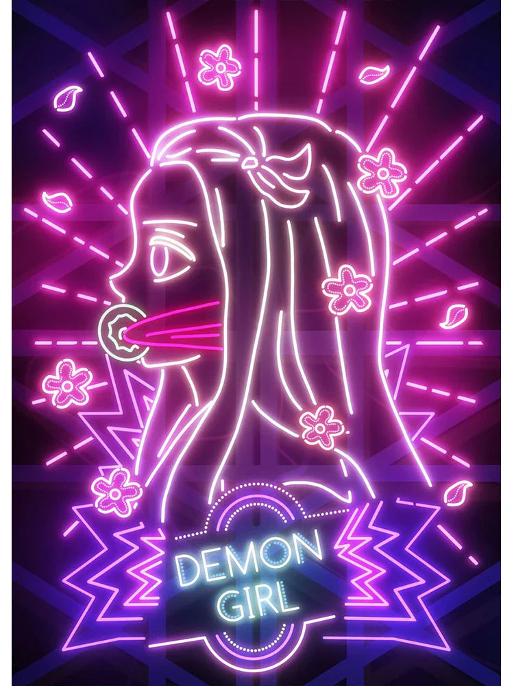 Neon Poster – Unique, Cartoon Anime Style Eden of Clothes 