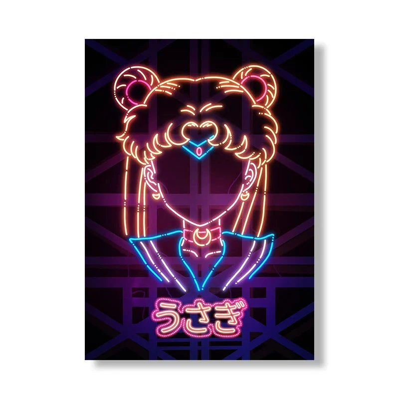 Neon Poster – Colectable, Anime Girl Design Eden of Clothes 