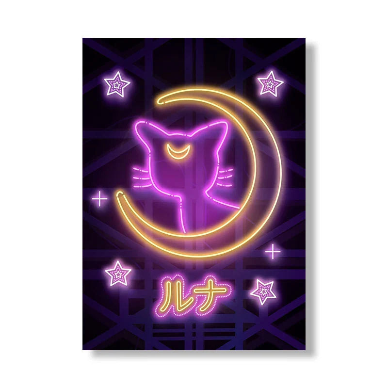 Neon Poster – Colectable, Anime Girl Design Eden of Clothes 