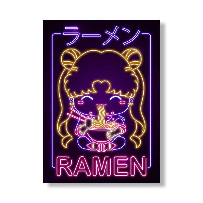 Neon Poster – Colectable, Anime Girl Design Eden of Clothes 