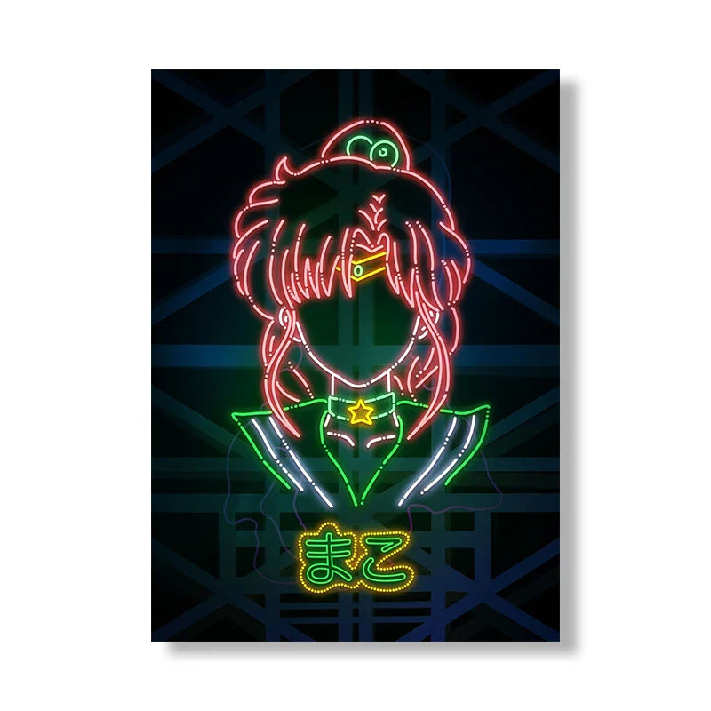 Neon Poster – Colectable, Anime Girl Design Eden of Clothes 