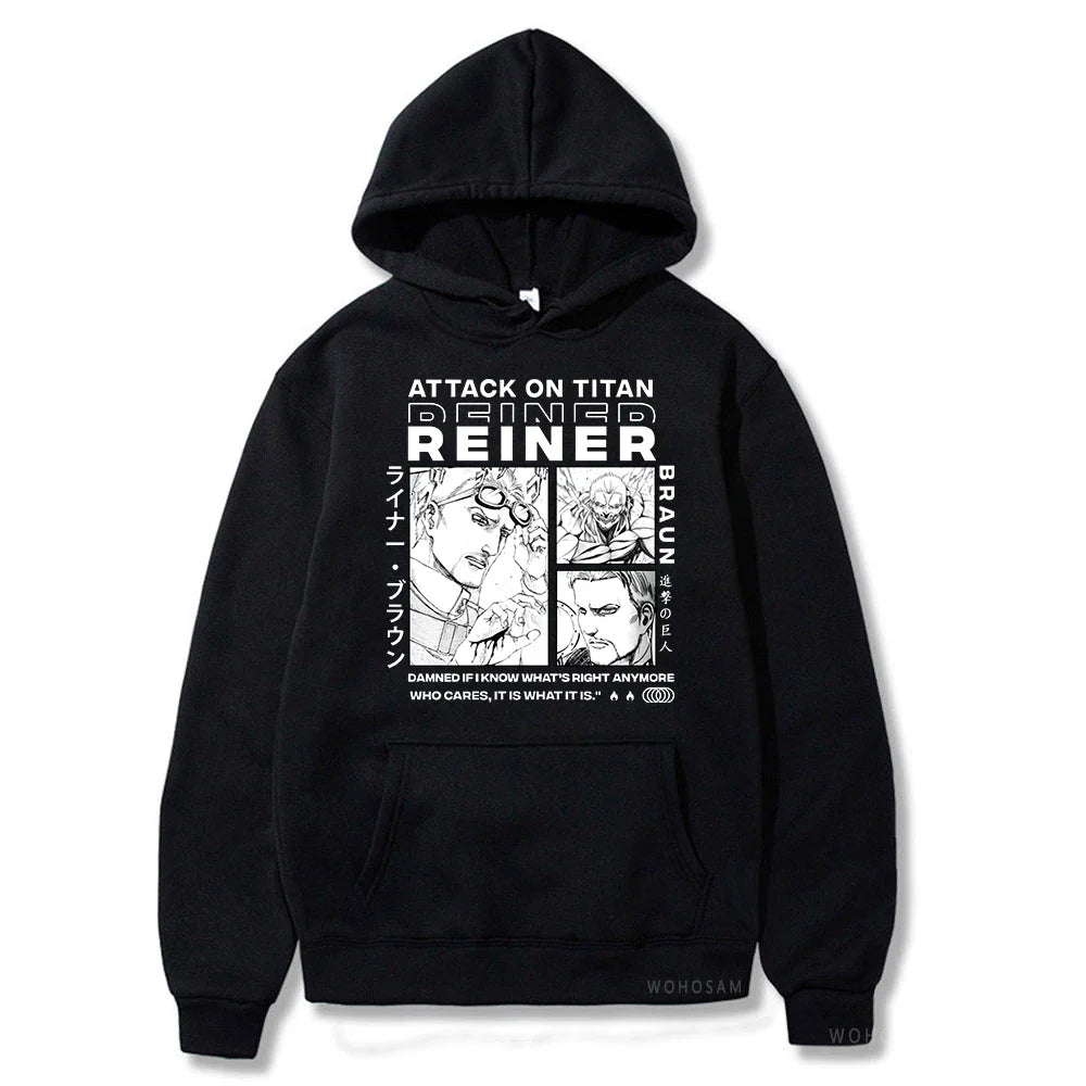 Reiner Braun Hoodie – Unisex, Titan Form, Attack on Titan (AoT) Eden of Clothes 