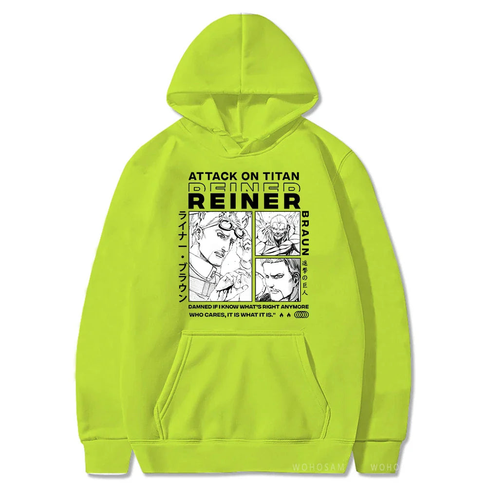 Reiner Braun Hoodie – Unisex, Titan Form, Attack on Titan (AoT) Eden of Clothes 
