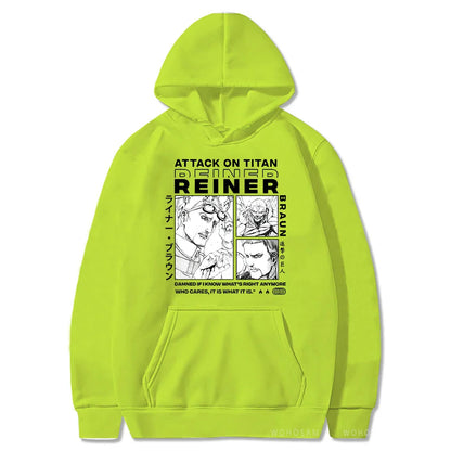 Reiner Braun Hoodie – Unisex, Titan Form, Attack on Titan (AoT) Eden of Clothes 