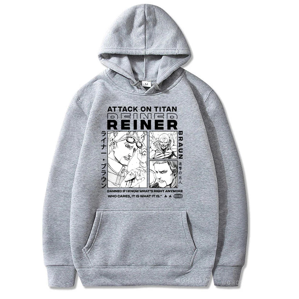 Reiner Braun Hoodie – Unisex, Titan Form, Attack on Titan (AoT) Eden of Clothes 