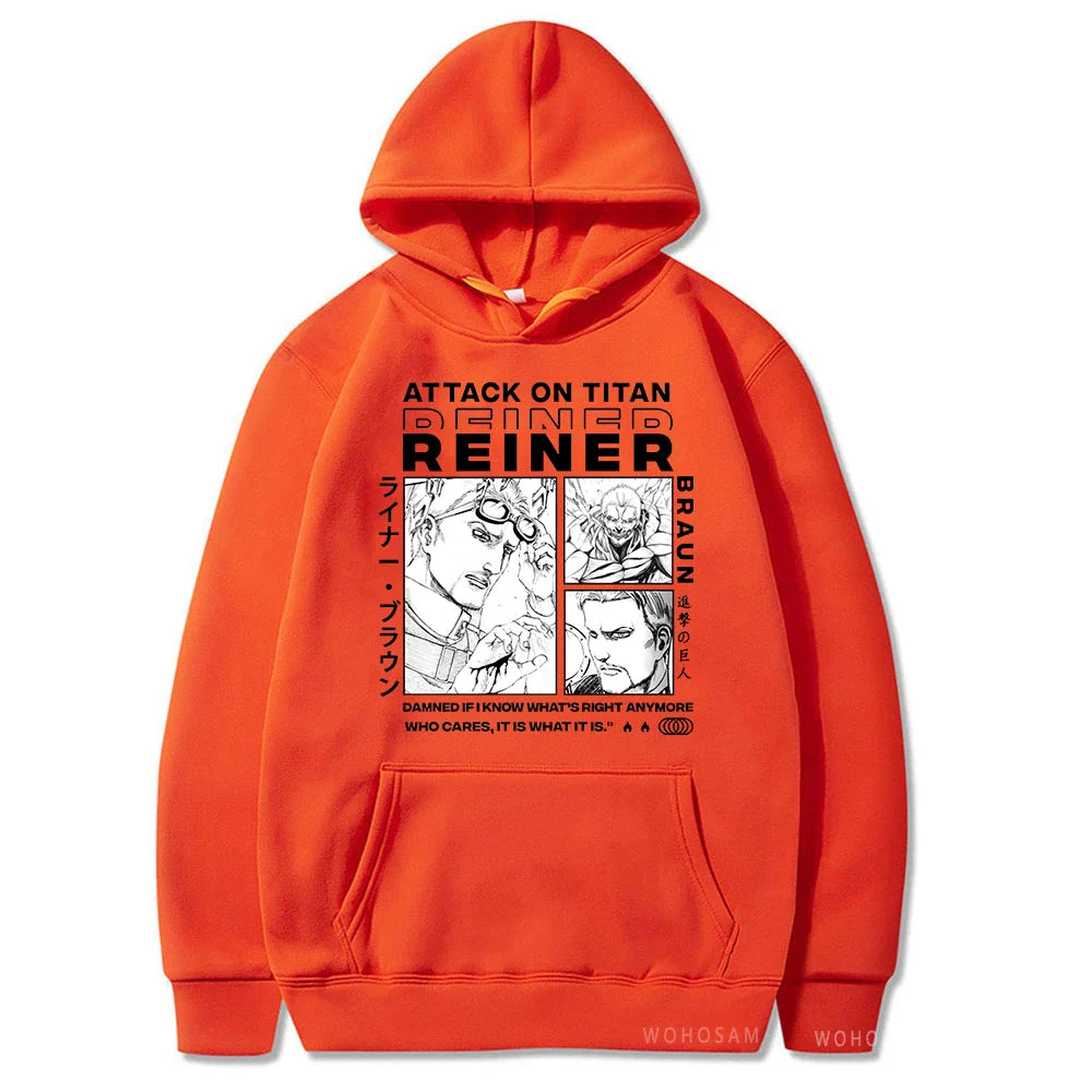 Reiner Braun Hoodie – Unisex, Titan Form, Attack on Titan (AoT) Eden of Clothes 