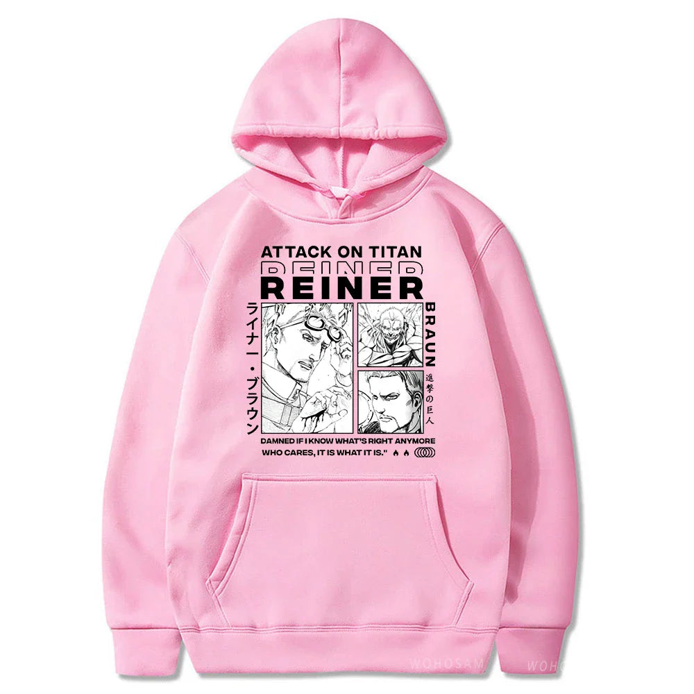 Reiner Braun Hoodie – Unisex, Titan Form, Attack on Titan (AoT) Eden of Clothes 