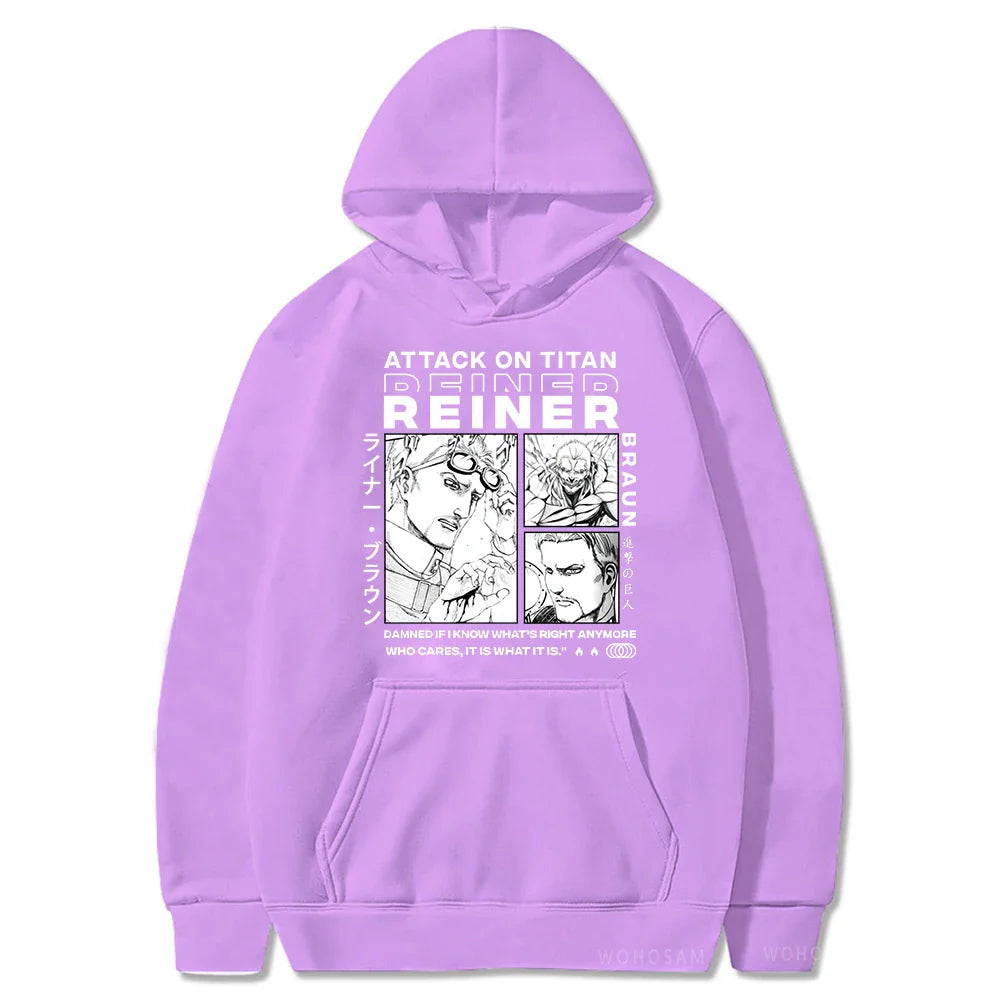 Reiner Braun Hoodie – Unisex, Titan Form, Attack on Titan (AoT) Eden of Clothes 