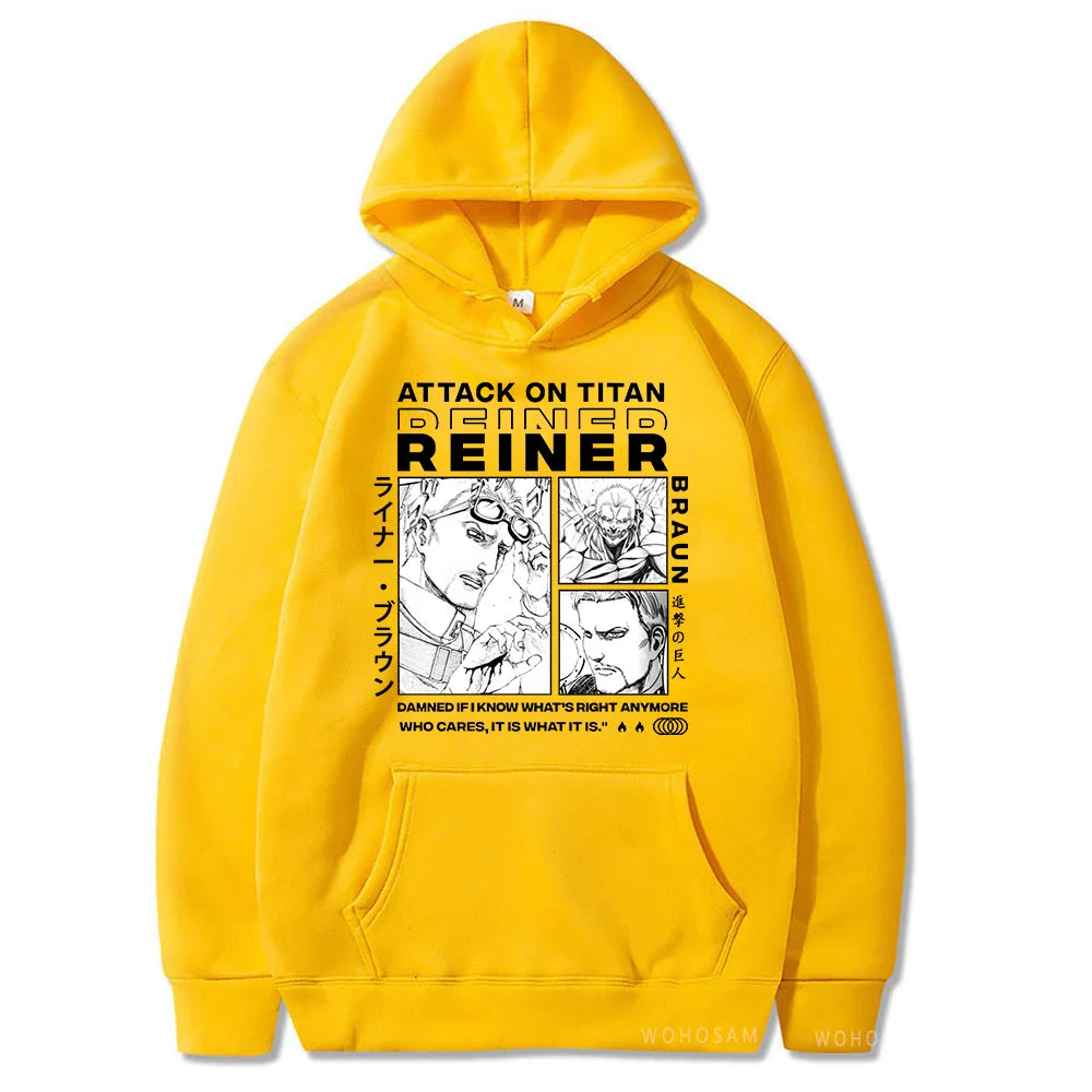 Reiner Braun Hoodie – Unisex, Titan Form, Attack on Titan (AoT) Eden of Clothes 
