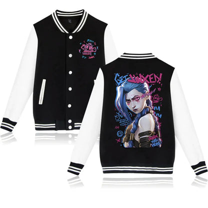 Jinx Hoodie – Baseball Style, Unisex, Arcane Eden of Clothes 