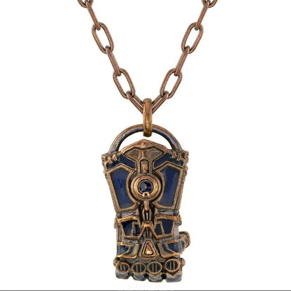 Arcane Jinx Vi Boxing Gloves Pendant Necklace Vintage Game Personality Pendant Choker Adult Copper Fashion Jewelry