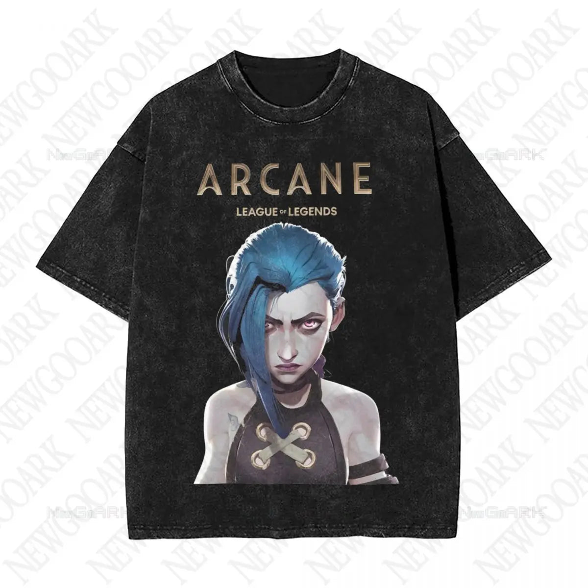 Arcane Vi Washed T Shirts Streetwear Hip Hop Novelty T-Shirt Tee Shirt Men Women Cotton Street Graphic Printed - 17