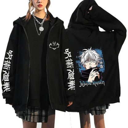 Autumn Anime Zip Up Jacket - Design 3 / S - Hoodie