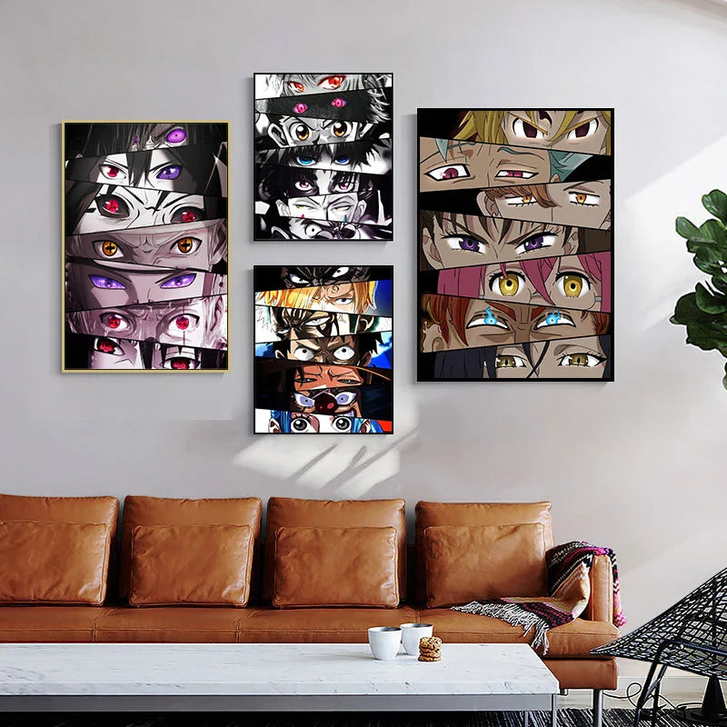 Cartoon Anime Eye Posters - Accessory