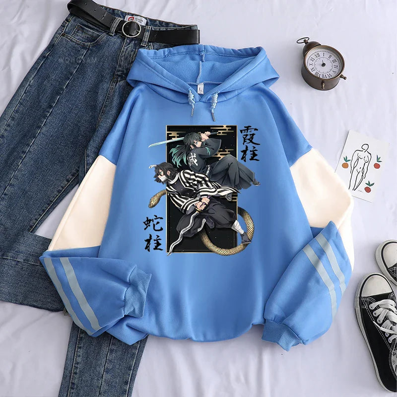 Demon Slayer Iguro Obanai And Tokitou Muichirou Hoodie Eden of Clothes 