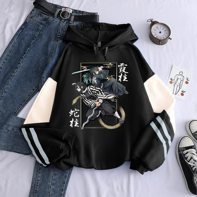 Demon Slayer Iguro Obanai And Tokitou Muichirou Hoodie Eden of Clothes 