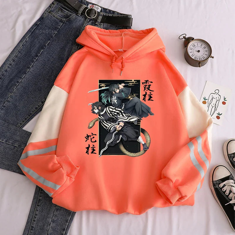 Demon Slayer Iguro Obanai And Tokitou Muichirou Hoodie Eden of Clothes 