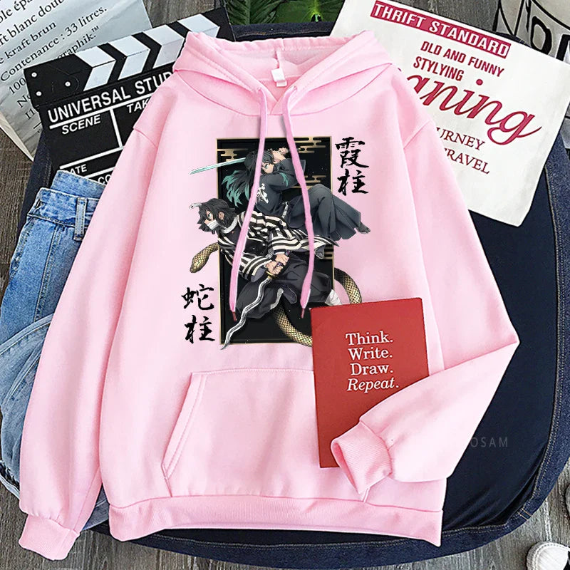 Demon Slayer Iguro Obanai And Tokitou Muichirou Hoodie Eden of Clothes 