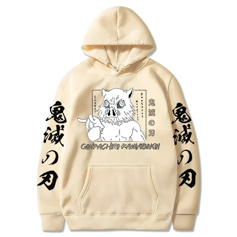 Inosuke Hoodie – Comfortable Fit, Demon Slayer Eden of Clothes 
