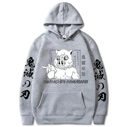 Inosuke Hoodie – Comfortable Fit, Demon Slayer Eden of Clothes 