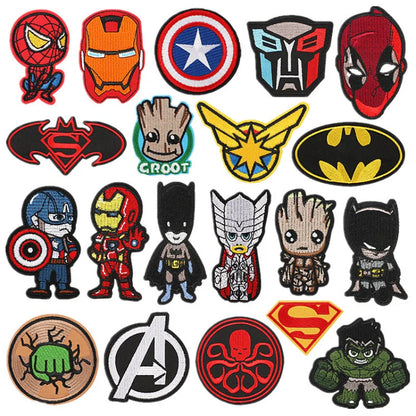 Disney Marvel Spiderman Hulk Embroidery Patches - Accessory