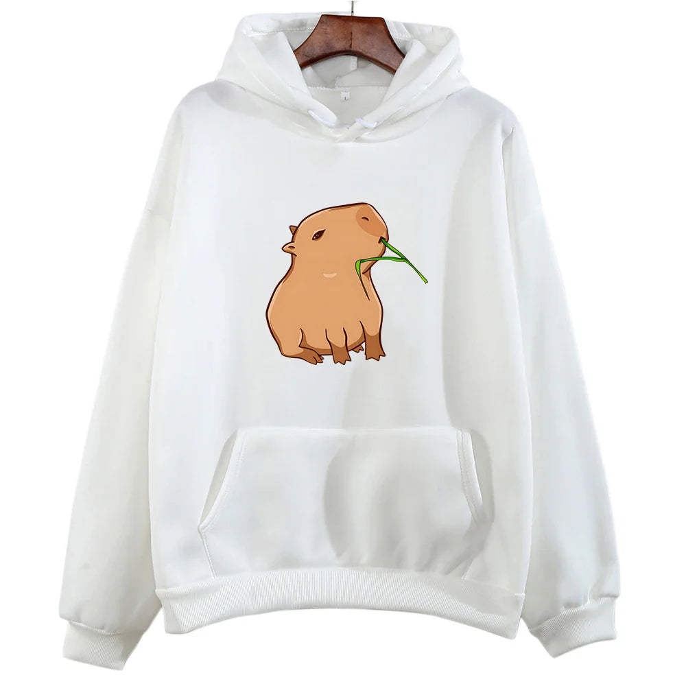 Funny Capybara Print Hoodie for Women - Hoodie