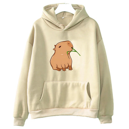 Funny Capybara Print Hoodie for Women - Hoodie