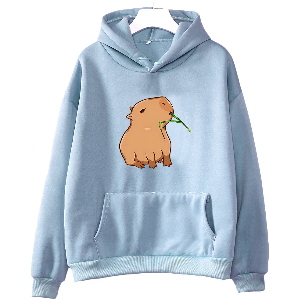 Funny Capybara Print Hoodie for Women - Hoodie