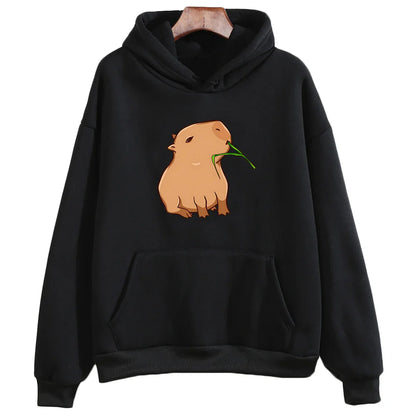 Funny Capybara Print Hoodie for Women - Hoodie