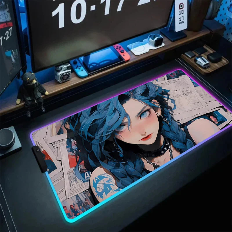 League of Legends Jinx Gaming LED Mouse Pad - Accessory