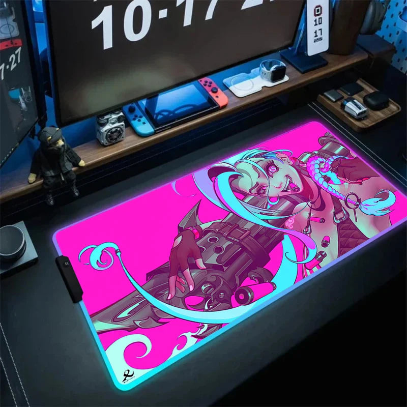 League of Legends Jinx Gaming LED Mouse Pad - Accessory