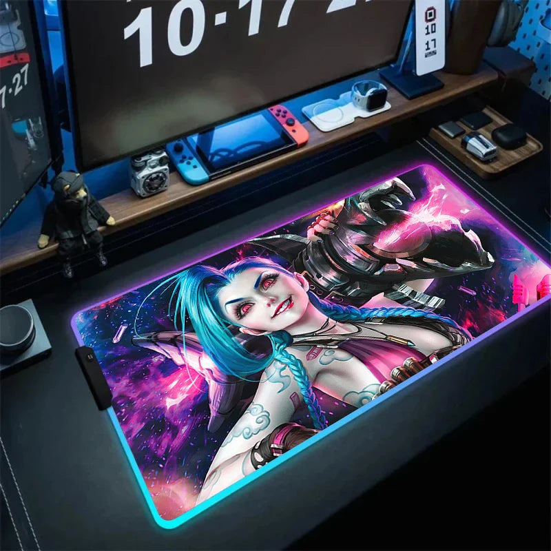 League of Legends Jinx Gaming LED Mouse Pad - Accessory