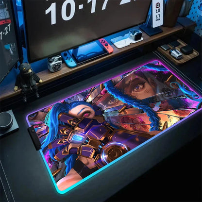 League of Legends Jinx Gaming LED Mouse Pad - Accessory