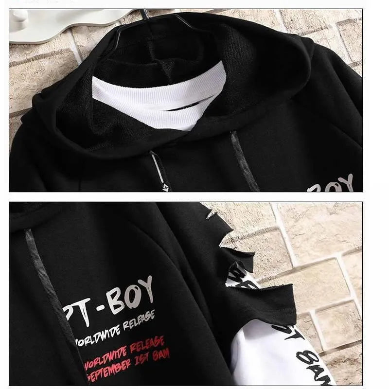 Male Casual Sweatshirts Streetwear Y2K Hoodie - Hoodie