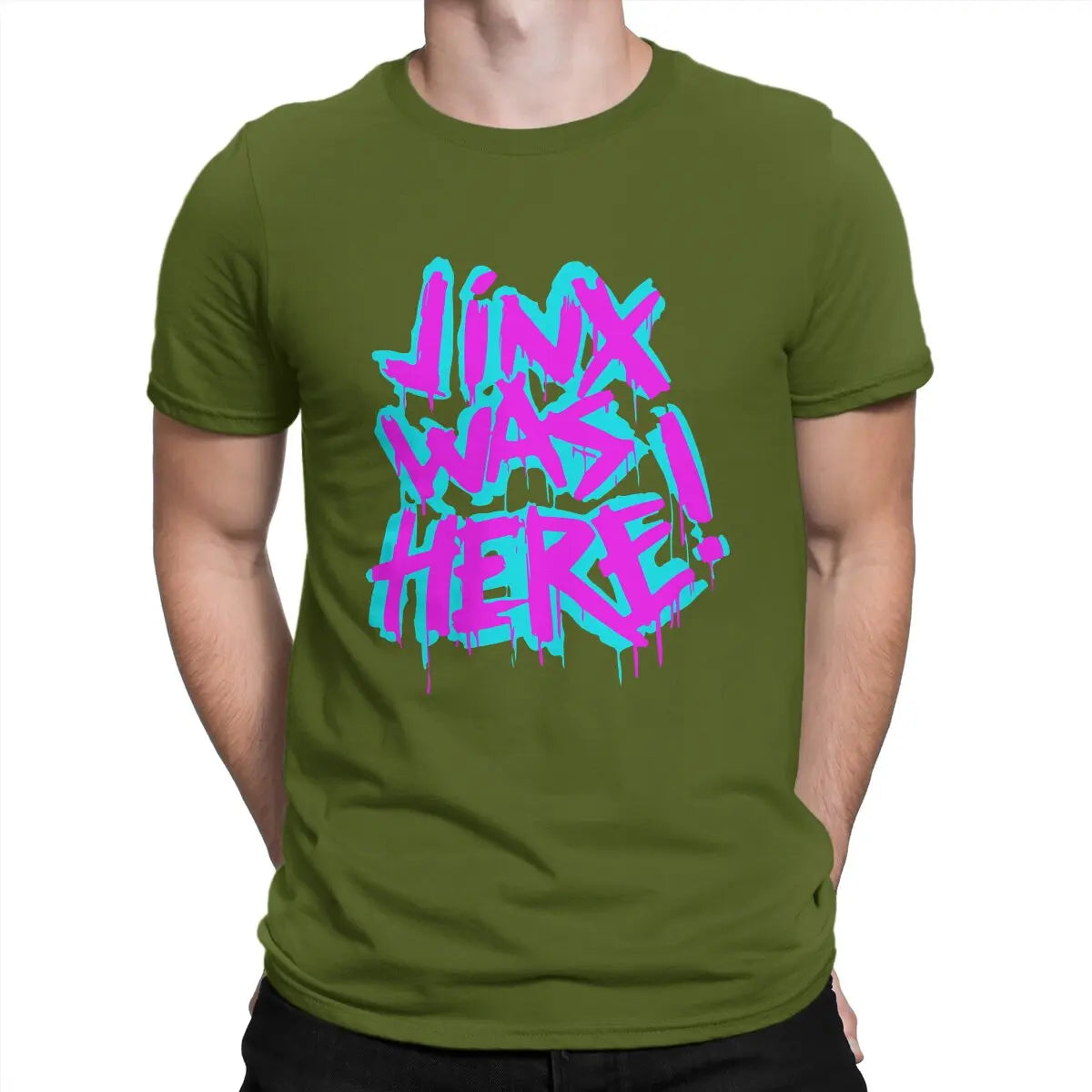 Men JINX WAS HERET T-Shirt - army green / S - T-Shirt