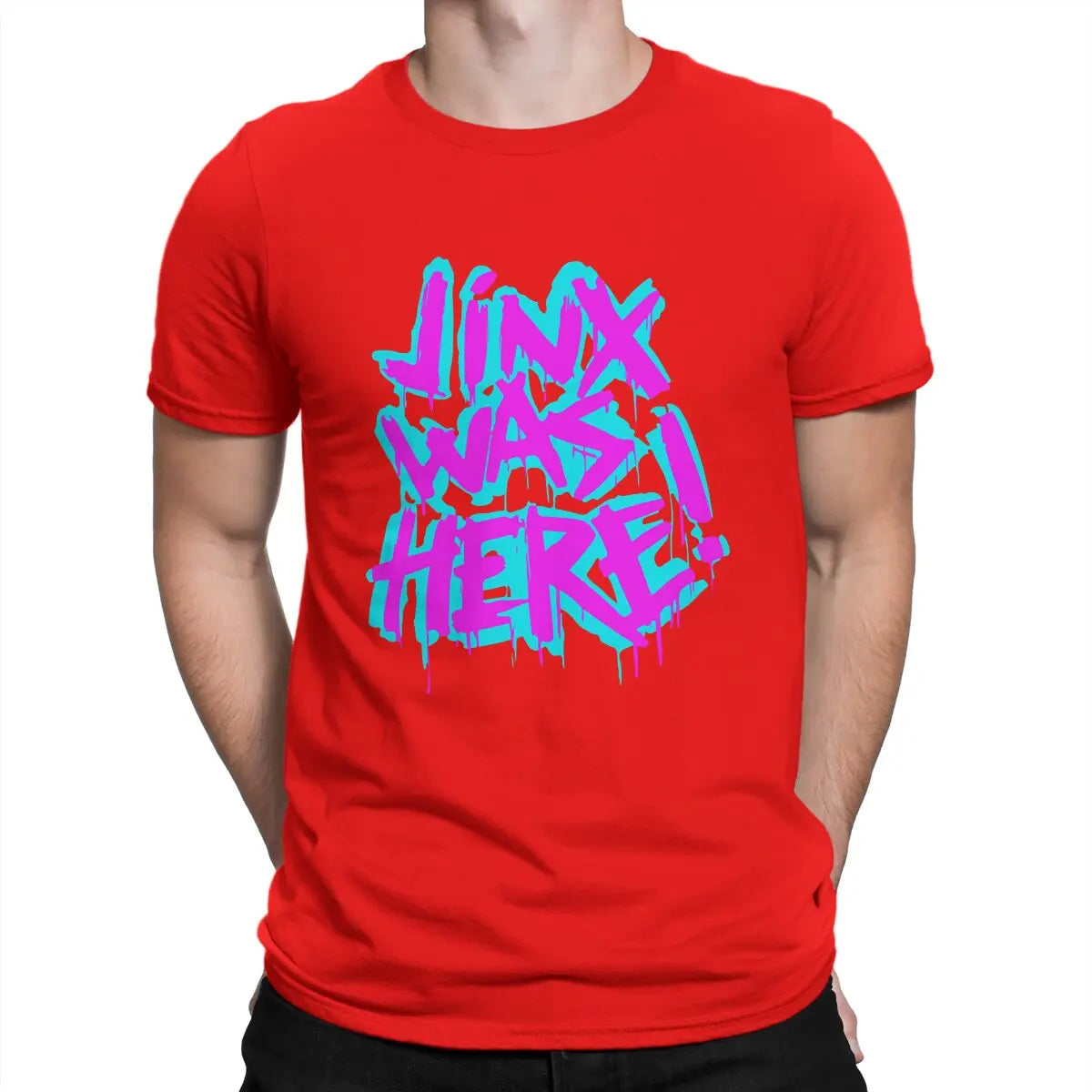 Men JINX WAS HERET T-Shirt - Red / S - T-Shirt